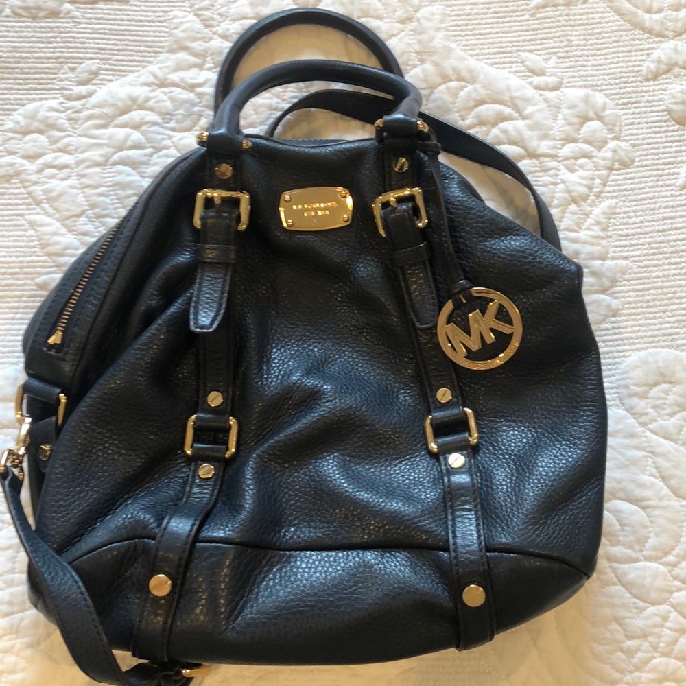 Michael Kors navy leather purse